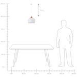 Hängelampe weiss Glockenform ANGARA