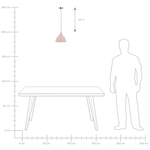 Hängelampe LAMBRO Beton Rosa