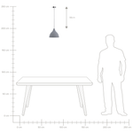 Hängelampe LAMBRO Beton Hellgrau