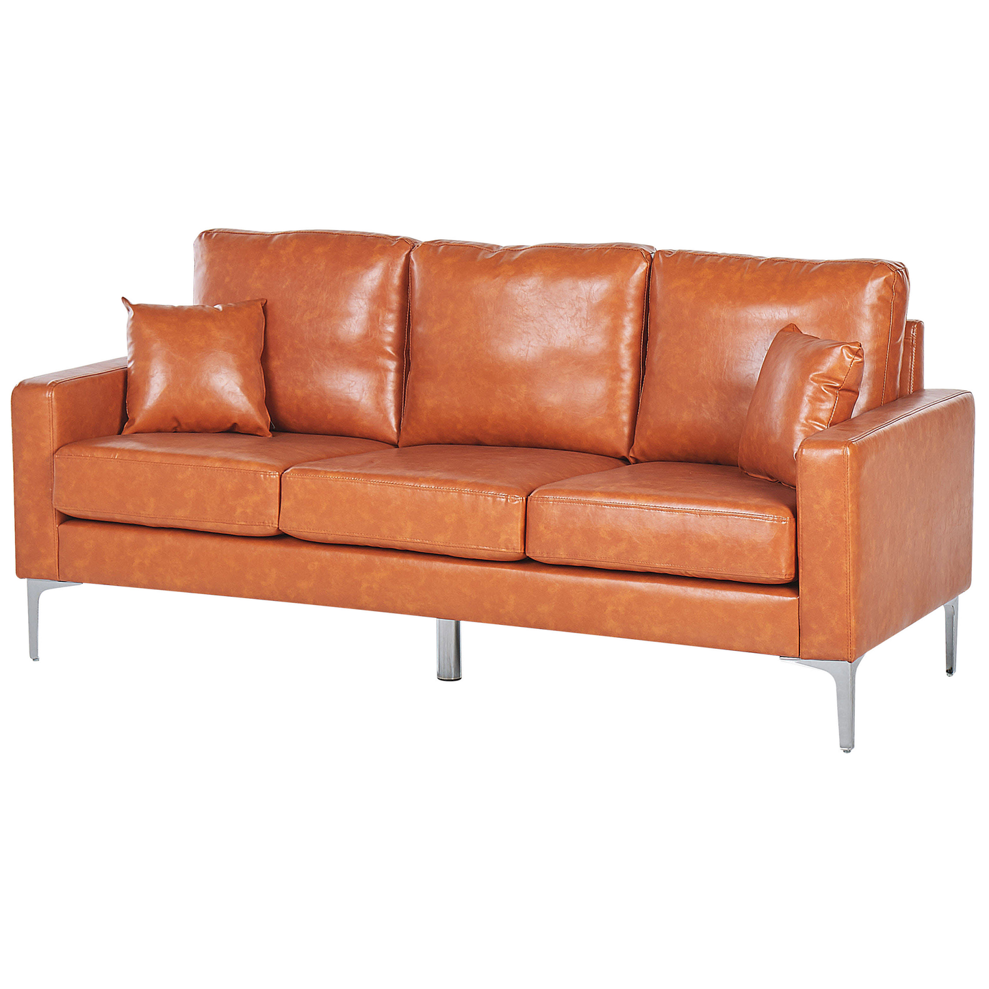 3-Sitzer Sofa Kunstleder goldbraun GAVLE