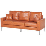 3-Sitzer Sofa Kunstleder goldbraun GAVLE