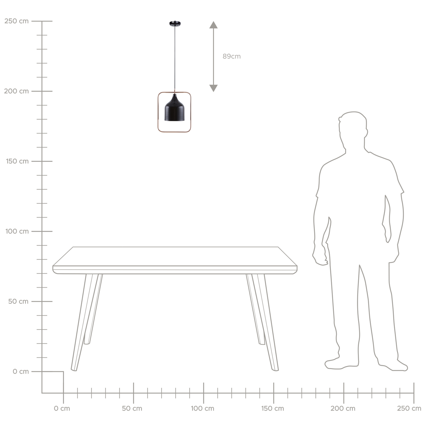 Hängelampe MAVONE Metall Schwarz