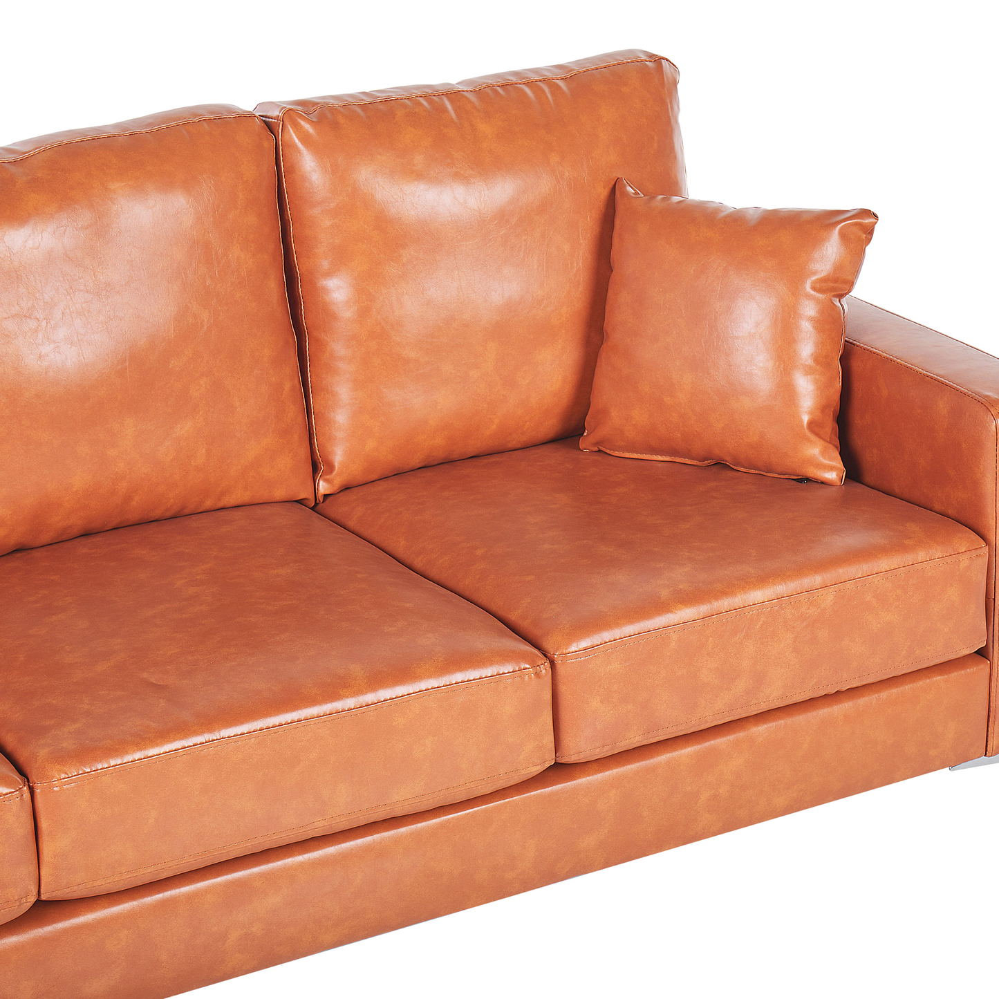 3-Sitzer Sofa Kunstleder goldbraun GAVLE