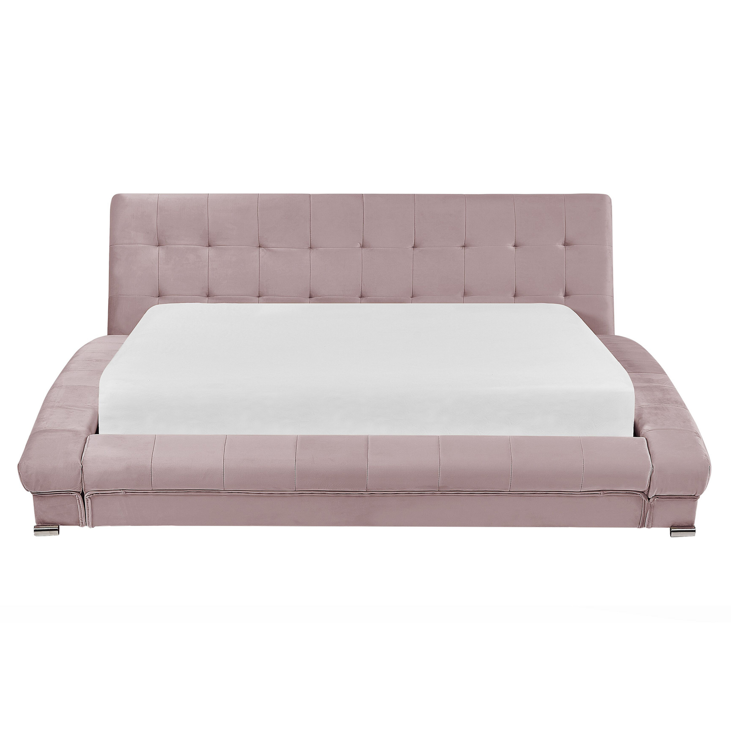 Polsterbett Samtstoff rosa 160 x 200 cm LILLE