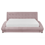 Polsterbett Samtstoff rosa 160 x 200 cm LILLE