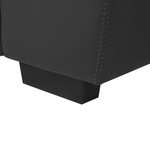 3-Sitzer Sofa Kunstleder schwarz VOGAR