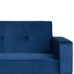 3-Sitzer Schlafsofa Samtstoff marineblau VISNES