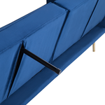 3-Sitzer Schlafsofa Samtstoff marineblau VISNES