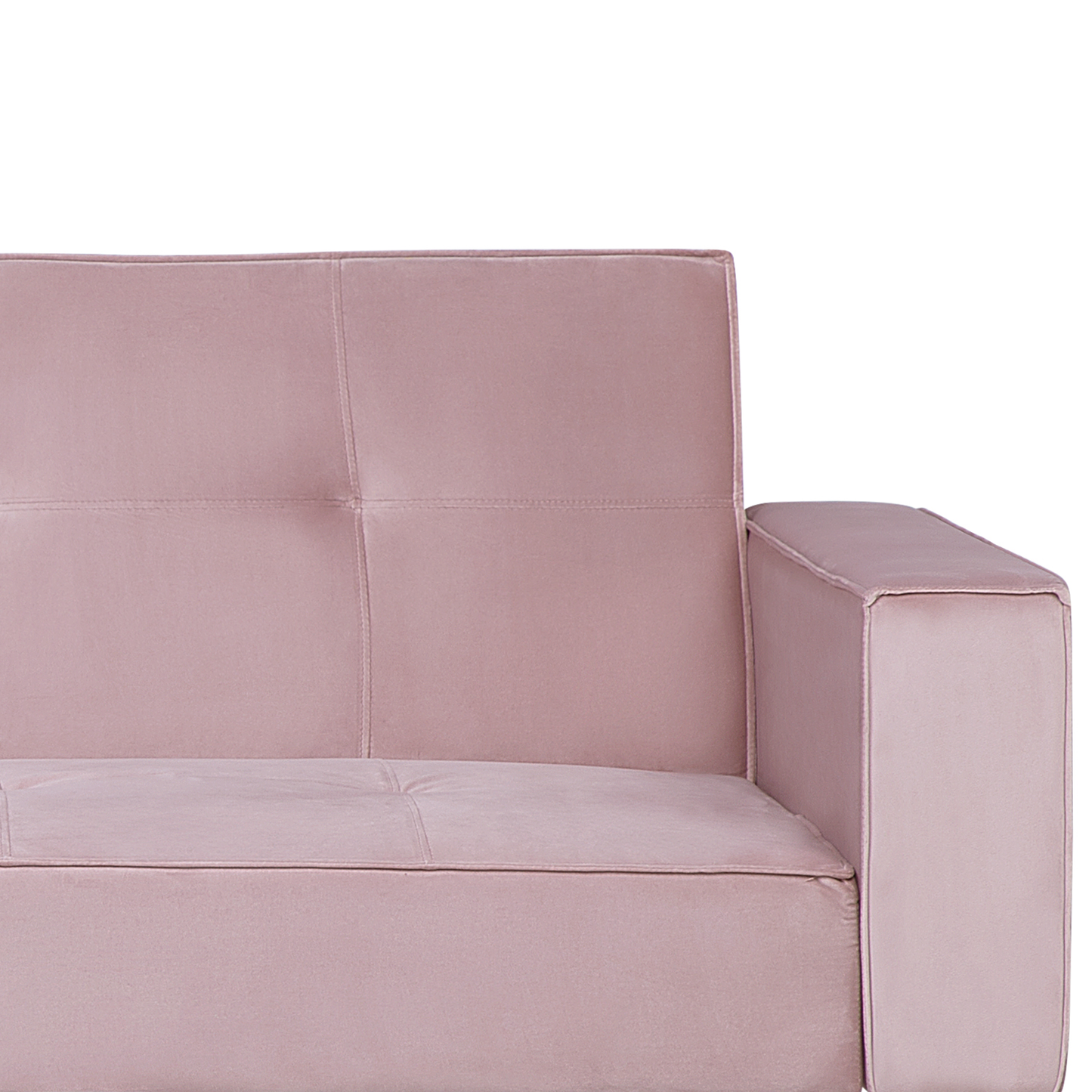 3-Sitzer Schlafsofa Samtstoff rosa VISNES