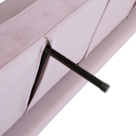 3-Sitzer Schlafsofa Samtstoff rosa VISNES