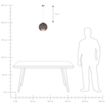 Hängelampe SESSERA Glas Kupfer
