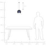 Hängelampe SESSERA Glas Silber