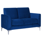 2-Sitzer Sofa Samtstoff marineblau FENES