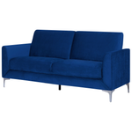3-Sitzer Sofa Samtstoff marineblau FENES