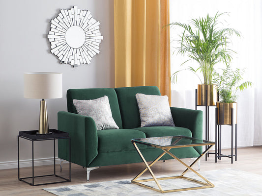 2-Sitzer Sofa Samtstoff grün FENES