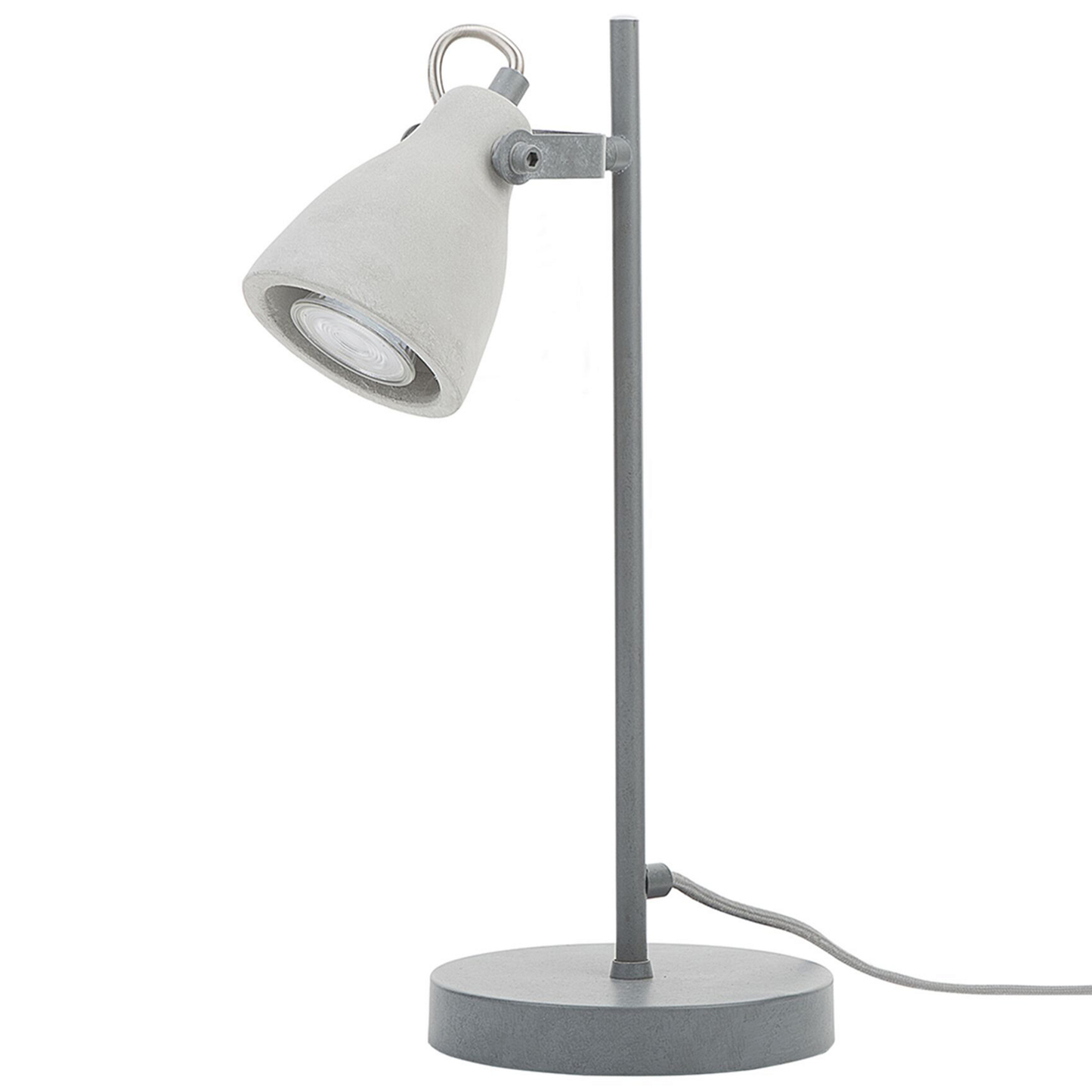 Schreibtischlampe Beton hellgrau 41 cm Glockenform MISTAGO