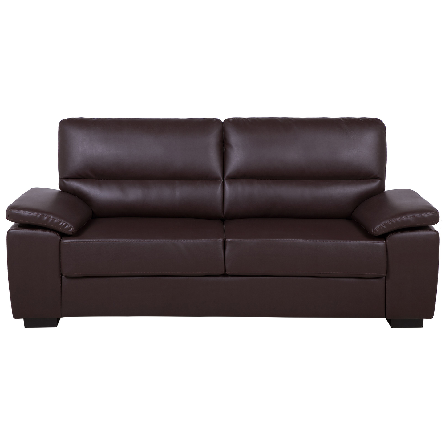 Sofa Set Kunstleder dunkelbraun 5-Sitzer VOGAR
