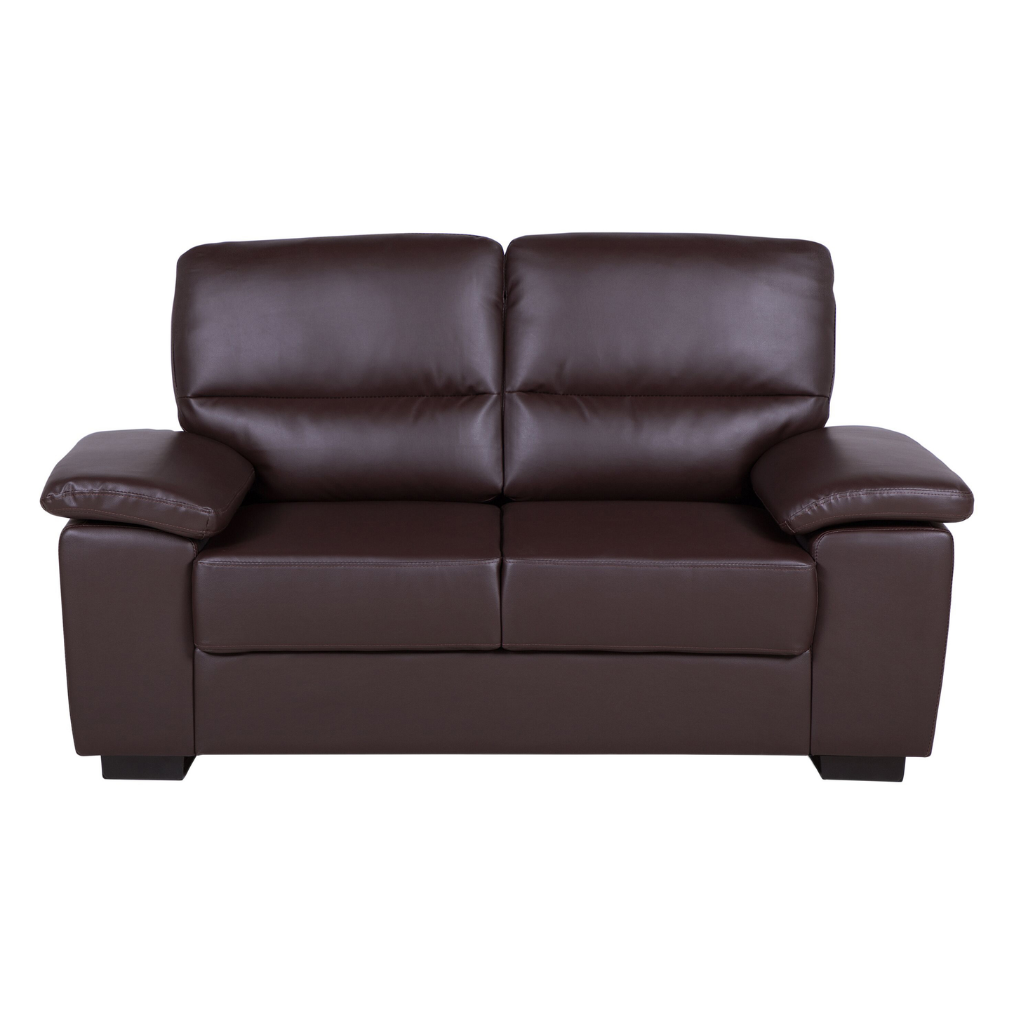 Sofa Set Kunstleder dunkelbraun 5-Sitzer VOGAR