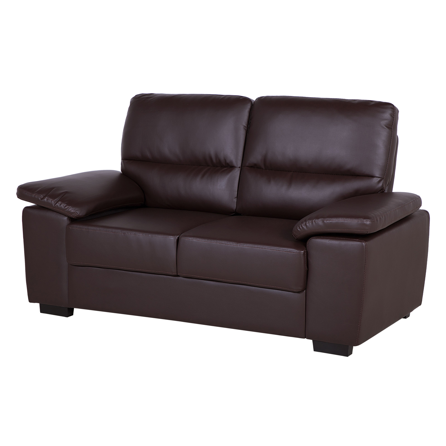 Sofa Set Kunstleder dunkelbraun 5-Sitzer VOGAR