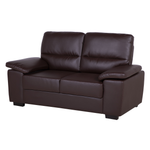 Sofa Set Kunstleder dunkelbraun 5-Sitzer VOGAR