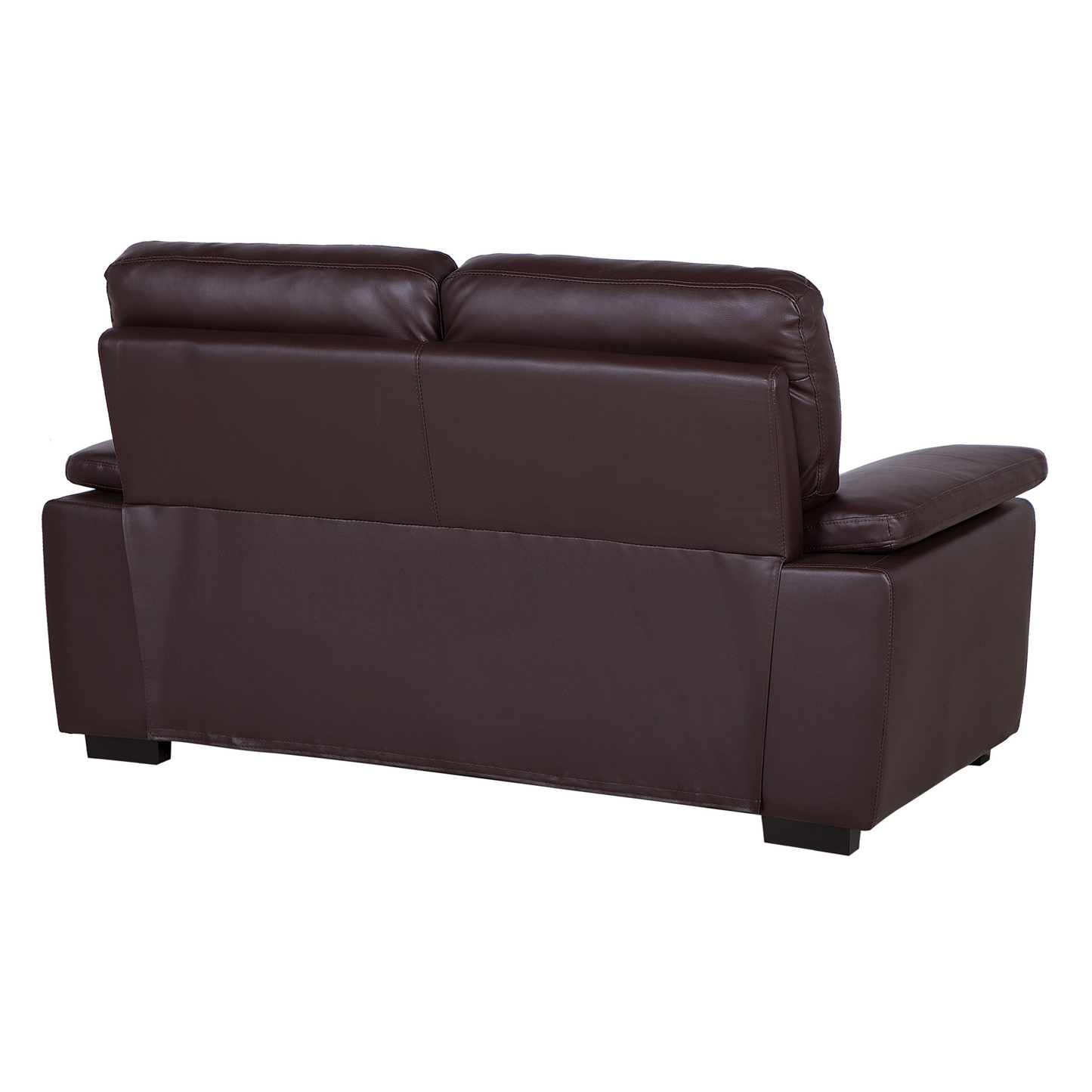 Sofa Set Kunstleder dunkelbraun 5-Sitzer VOGAR