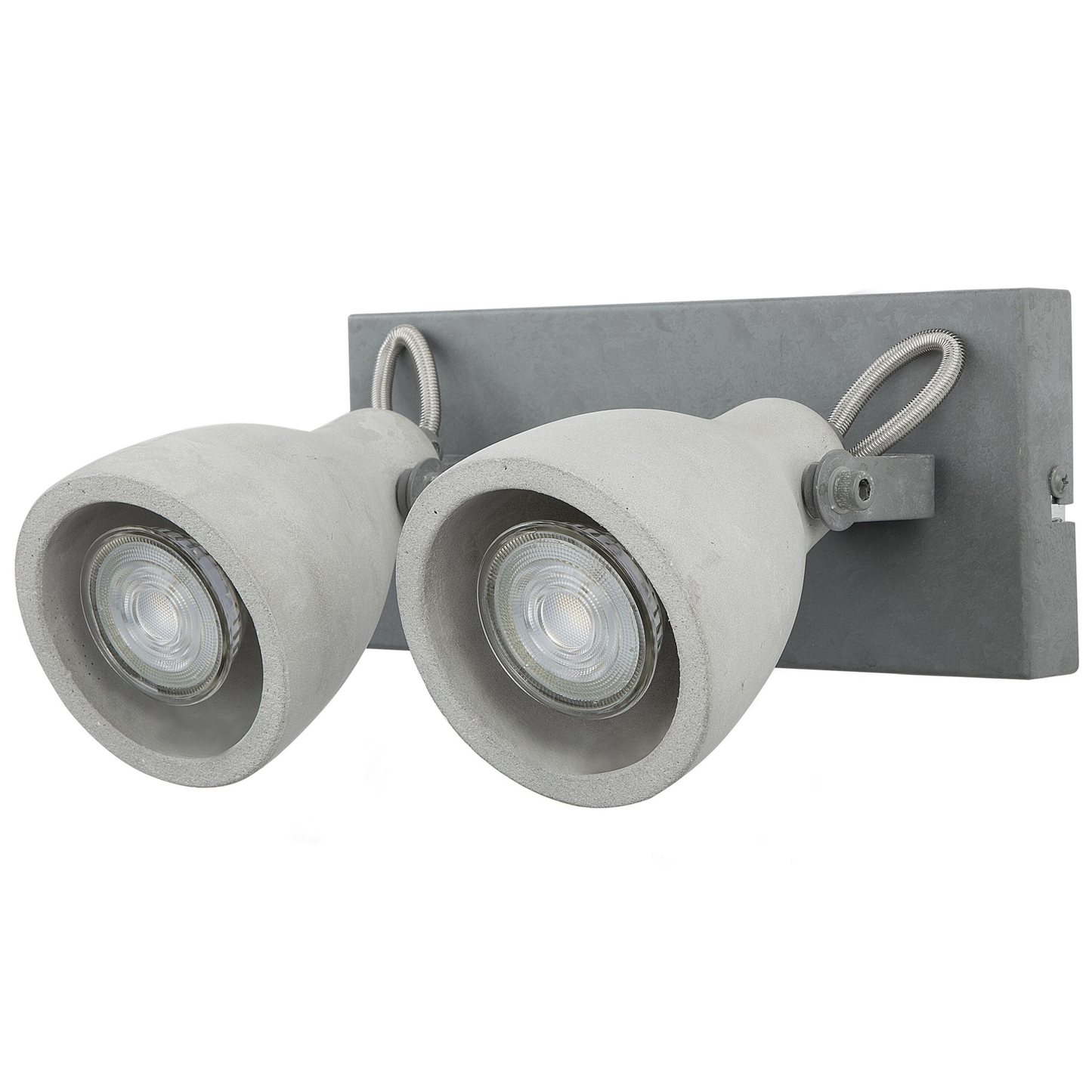 Wandleuchte Beton hellgrau 2-flammig Glockenform MISTAGO II