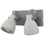 Wandleuchte Beton hellgrau 2-flammig Glockenform MISTAGO II