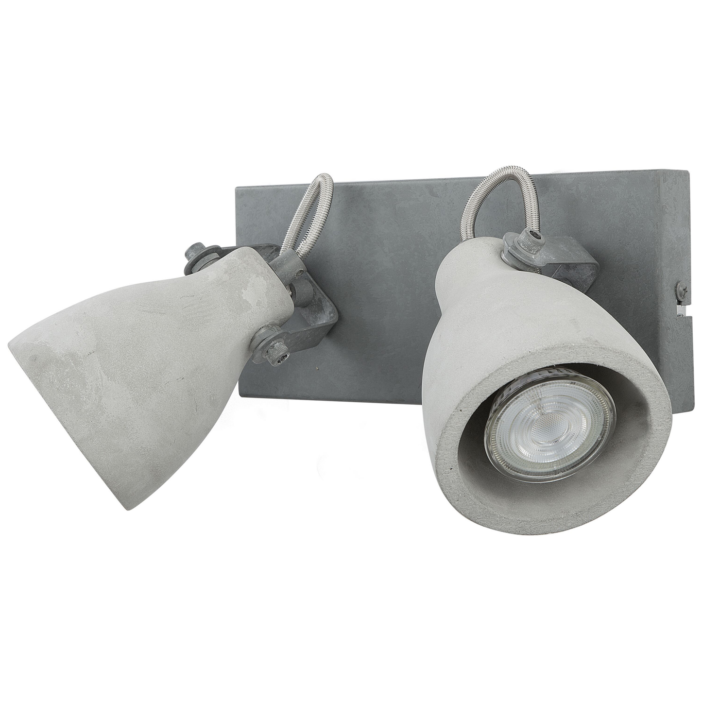 Wandleuchte Beton hellgrau 2-flammig Glockenform MISTAGO II