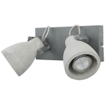 Wandleuchte Beton hellgrau 2-flammig Glockenform MISTAGO II