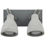 Wandleuchte Beton hellgrau 2-flammig Glockenform MISTAGO II