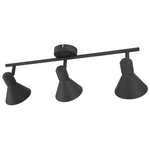 Wandleuchte schwarz / gold 3-flammig Kegelform MERSEY III