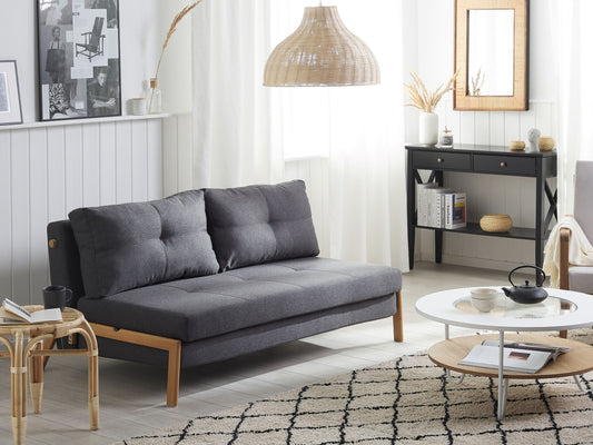 2-Sitzer Schlafsofa dunkelgrau EDLAND