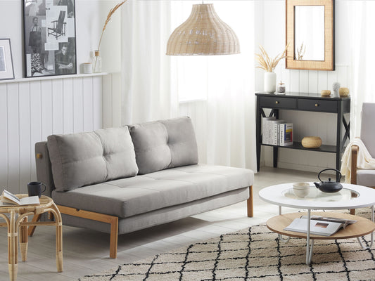 2-Sitzer Schlafsofa hellgrau EDLAND