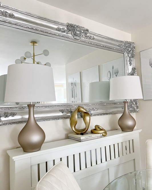 Tischlampe gold 64 cm rund SALLA