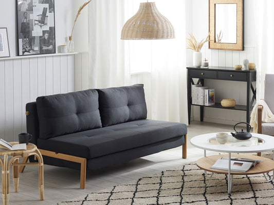 2-Sitzer Schlafsofa schwarz EDLAND