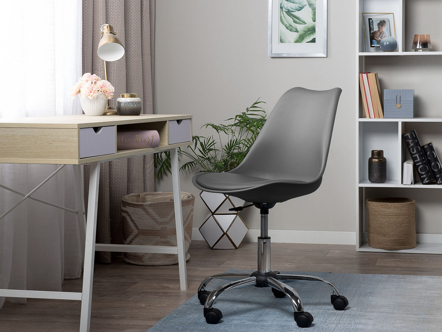 Bürostuhl drehbar DAKOTA Kunstleder Grau