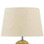 Tischlampe gold / weiss 43 cm Kegelform VELISE