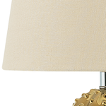 Tischlampe gold / weiss 43 cm Kegelform VELISE