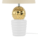 Tischlampe gold / weiss 43 cm Kegelform VELISE
