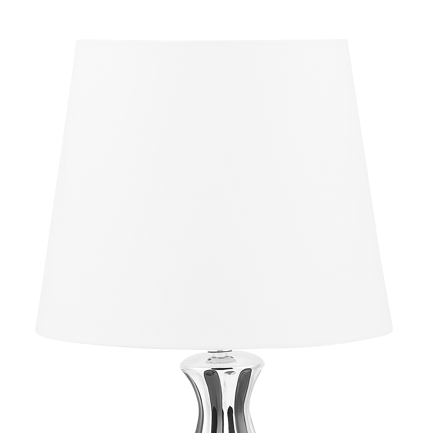 Tischlampe silber / schwarz 52 cm rund VARDJA