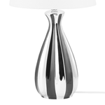 Tischlampe silber / schwarz 52 cm rund VARDJA
