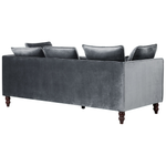 3-Sitzer Sofa Samtstoff grau FENSTAD