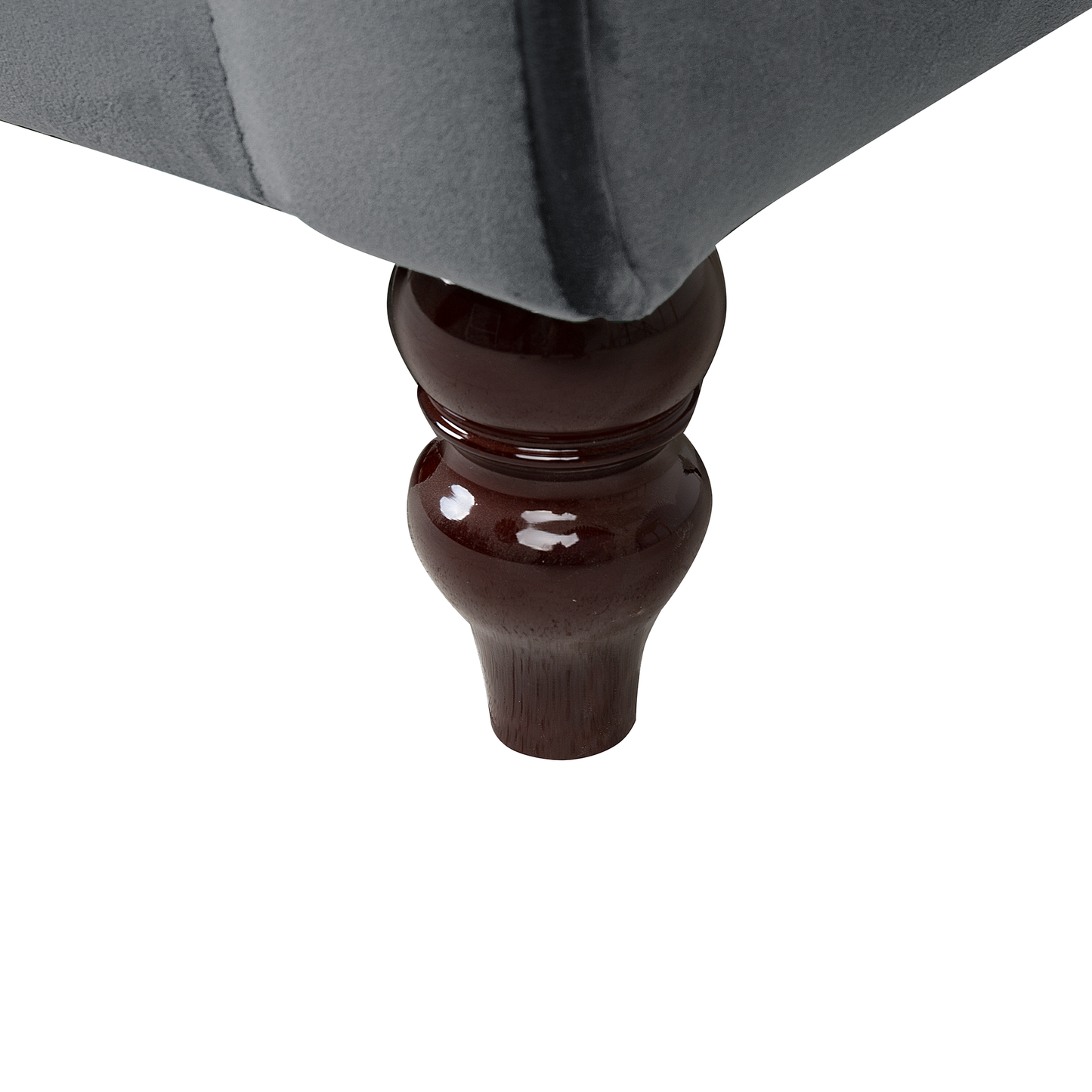 3-Sitzer Sofa Samtstoff grau FENSTAD