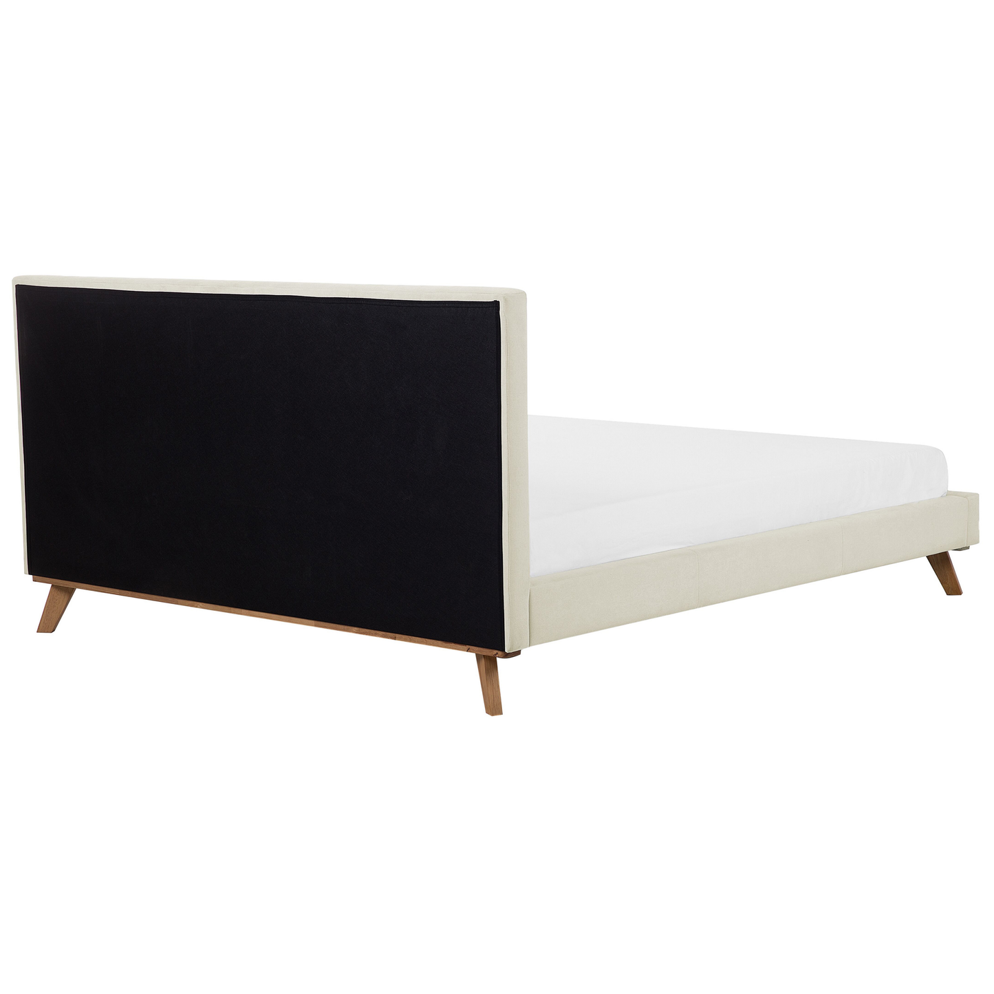 Bett mit Lattenrost Chenillegewebe TALENCE 180 x 200 cm Hellbeige
