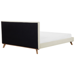 Bett mit Lattenrost Chenillegewebe TALENCE 180 x 200 cm Hellbeige