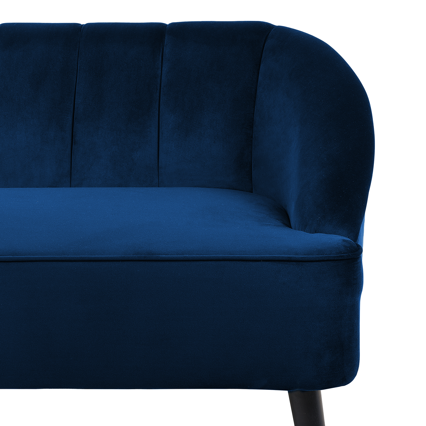 3-Sitzer Sofa Samtstoff marineblau ALSVAG
