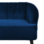 3-Sitzer Sofa Samtstoff marineblau ALSVAG