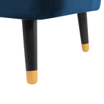 3-Sitzer Sofa Samtstoff marineblau ALSVAG