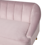 3-Sitzer Sofa Samtstoff rosa ALSVAG