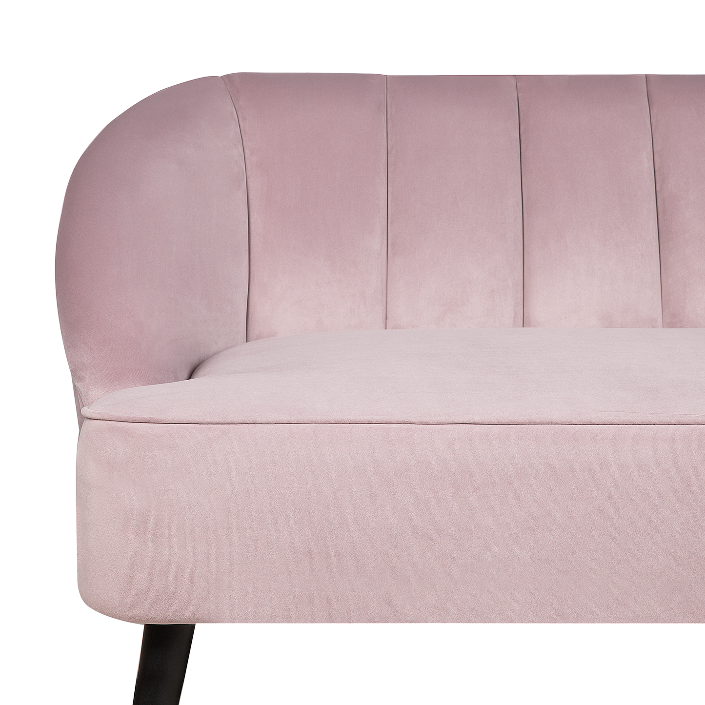 3-Sitzer Sofa Samtstoff rosa ALSVAG